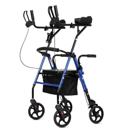 ELENKER Stand Up Rollator Walker with Padded Seat and Backrest - Lot 474