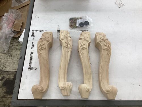 Unfinished Replacement Furniture Legs, 4 pc  - Lot 489