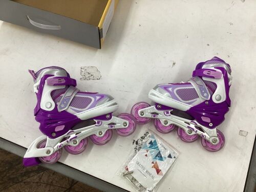 Kids Adjustable Inline Skates, Size Med - Lot 655