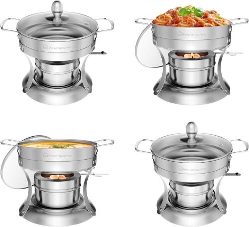 WARMOUNTS 1QT Chafing Dish Buffet Set, 4 Pack  - Lot 631