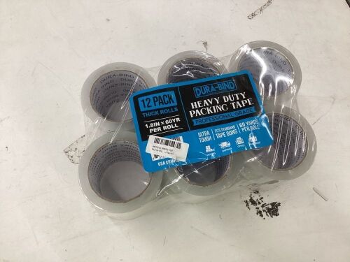 Dura-Bind Heavy Duty Packing Tape, 12 Pack  - Lot 673