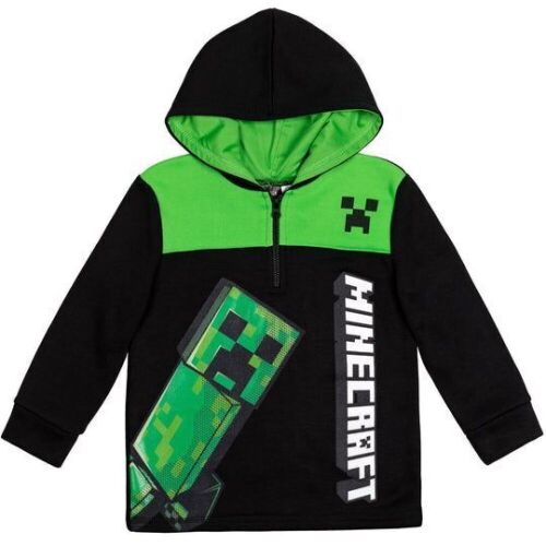 Minecraft Creeper Fleece Half Zip Hoodie, 14/16 - Lot 513