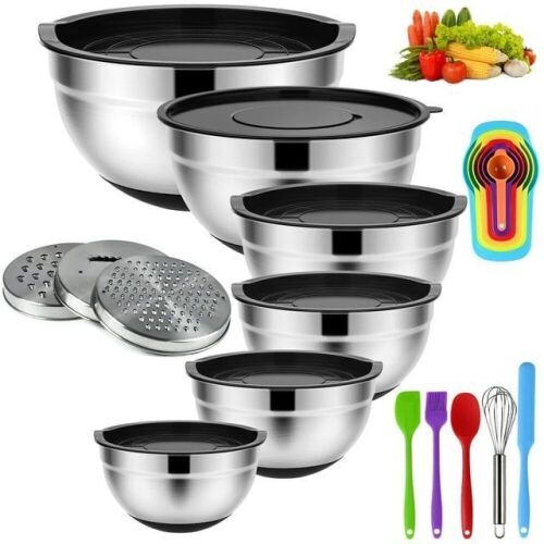 TINANA Mixing Bowls Set with Lids - Lot 553