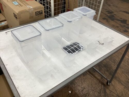 Food Storage Containers with Lids & Scoops, 4 Pack  - Lot 263