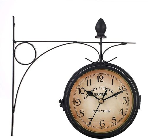 Outdoor Double Sided Retro Station Clock - Lot 293