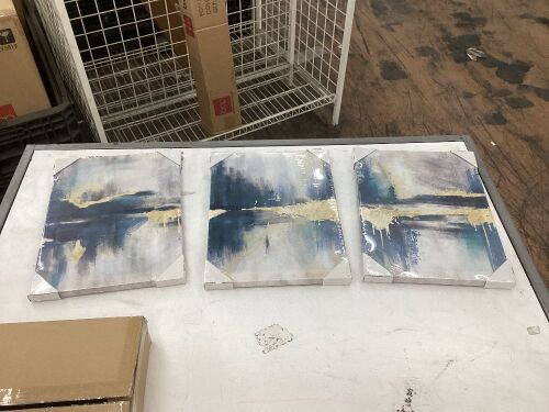 Canvas Wall Art, 3 Pcs - Lot 142