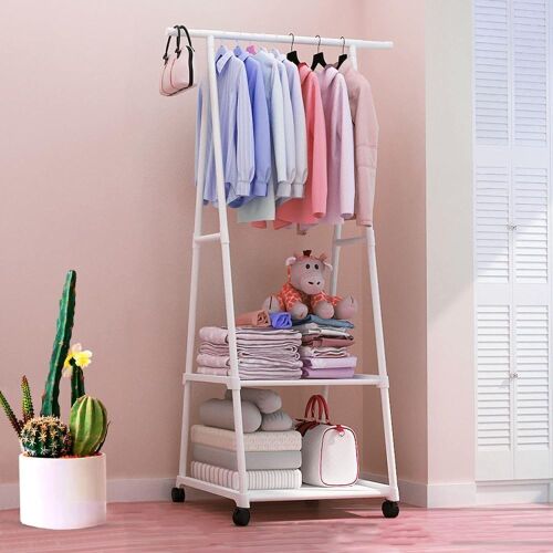 2-Tier Garment Rack with Wheels  - Lot 288