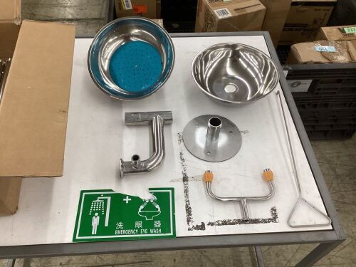 Emergency Eye Wash Station - Broken Sign  - Lot 902