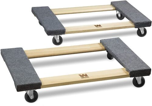 WEN 721830 1320-Pound Capacity 18-by-30-Inch Hardwood Mover’s Dolly, 2-Pack - Lot 213