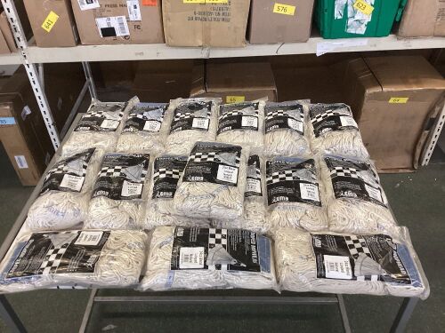 Lot of (16) Elite Mops and Brooms 24 oz Looped Polyester Blend Mop Head - Lot 185