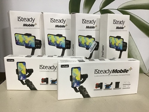 Lot of (6) iSteady Mobile+ 3-Axis Handheld Gimbal for Smartphone - Lot 449