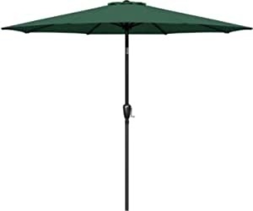 9ft Outdoor Water/UV-Resistant Market Patio Umbrella w/Crank Tilt Adjustment - Lot 645