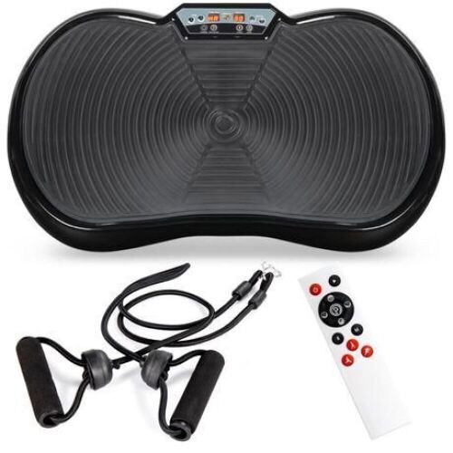 Vibration Plate Exercise Machine Full Body Fitness Platform w/ Bands - Lot 677