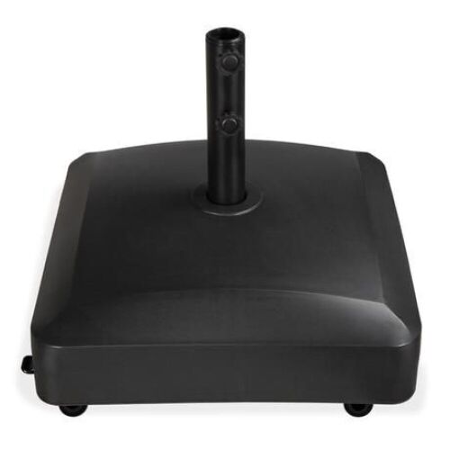 Fillable Mobile Umbrella Base Stand w/ 4 Wheels, 2 Locks, 123lb Capacity - Lot 687