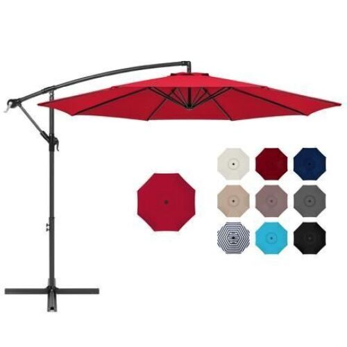 10ft Offset Hanging Patio Umbrella - Lot 1155