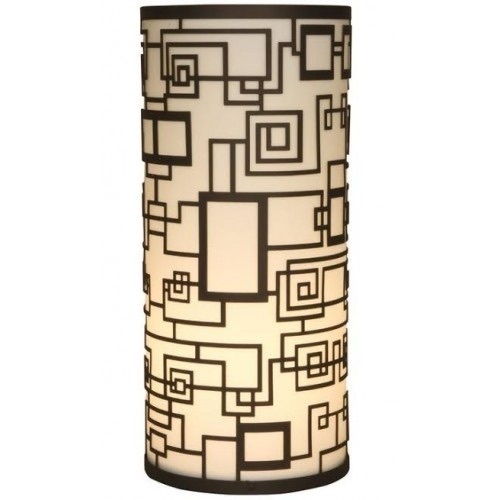 18" Revive End Table Lamp, Bronze Patterned Frame Over Glossy Opal Acrylic - Lot 1117