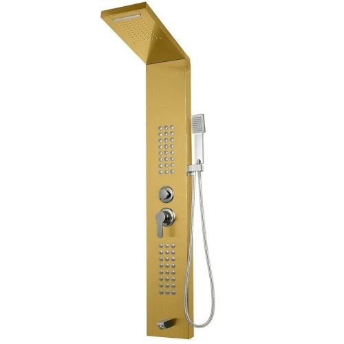 Gold 50" Shower Panel with Adjustable Shower Head - Lot 935
