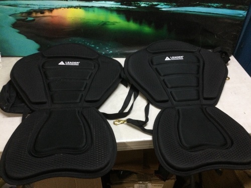 Lot of (2) Leader Accessories Black Deluxe Kayak Seats  - Lot 1135