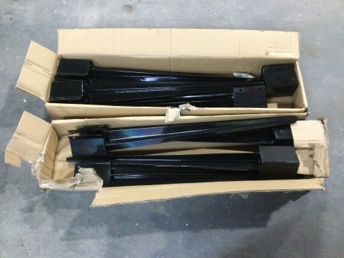 Lot of (2) MTB Balck Fence Post Ground Spikes, 4 Pack - Lot 567