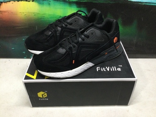 FitVille Men's Walking Shoes with Wide Toe Box, Arch Support, 11W - Lot 862