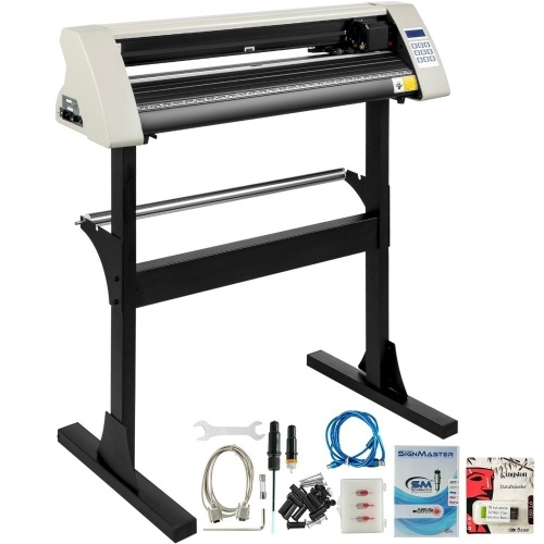 28" Cutter Vinyl Cutter / Plotter, Sign Cutting Machine W/software + Supplies - Lot 86