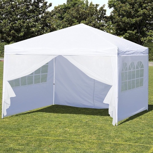 10x10ft Lightweight Portable Instant Pop Up Canopy w/Carry Case and Side Walls - Lot 1173