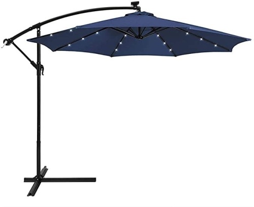 360-Degree LED Cantilever Offset Patio Umbrella w/ Tilt, 10ft  - Lot 621