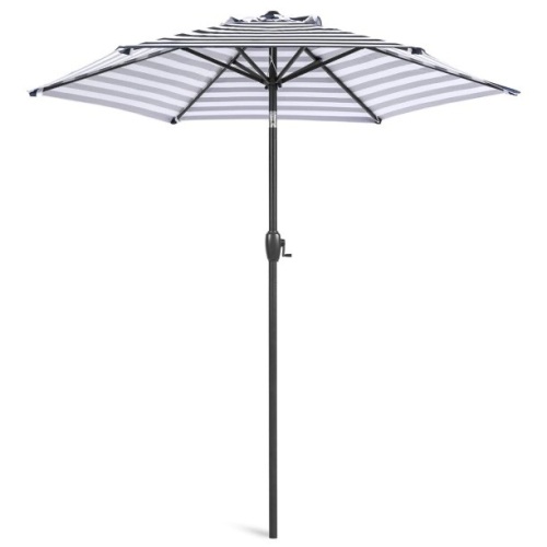 7.5ft Outdoor Market Patio Umbrella w/ Push Button Tilt, Crank Lift  - Lot 1051