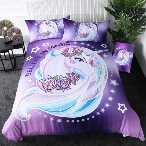 Lot of (7) Sleepwish Unicorn Duvet Covers, Full   - Lot 1080