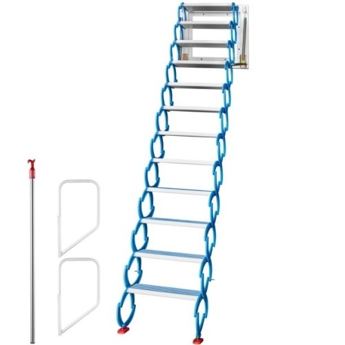 VEVOR Pull Down 12 Steps Attic Stairs, 9.8' - Lot 40