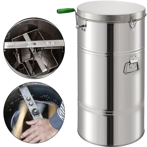 2 Frame Stainless Steel Bee Honey Extractor Honeycomb High Grade  - Lot 61