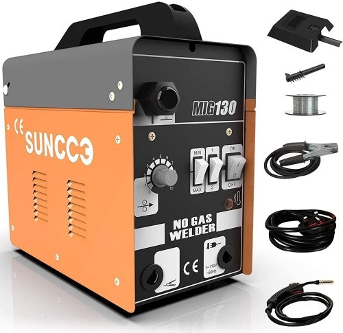SUNCOO 130 MIG Welder AC Flux Core Wire Automatic Feed Welding Machine 110 Volt - Lot 34