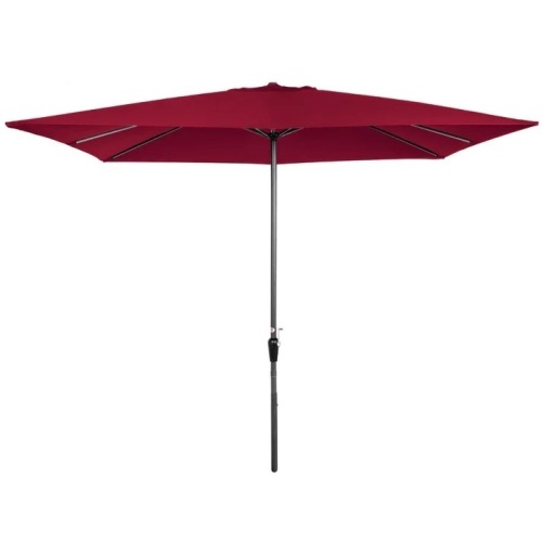 Rectangular Patio Umbrella w/ Easy Crank, UV-Resistant Fabric - 8x11ft - Lot 218