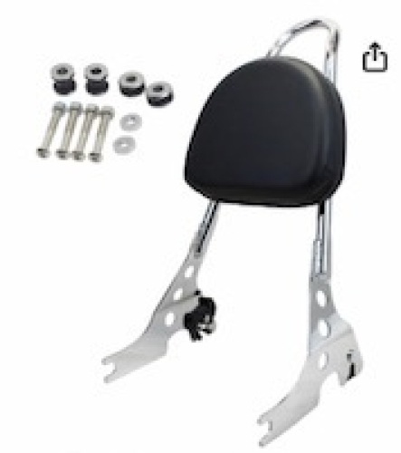 YTSMOTO Detachable UprightSissy Bar W/Pad Fits for HarleySportster XL883C 883RXL1200R 1200C 1200S XLH883XLH1200 2004-2023 - Lot 269