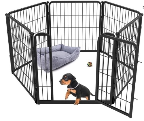 FXW Homeplus Dog Playpen Designed for Indoor Use, 24" Height for Puppy and Small Dogs│Patented (black) $59.99 - Lot 314