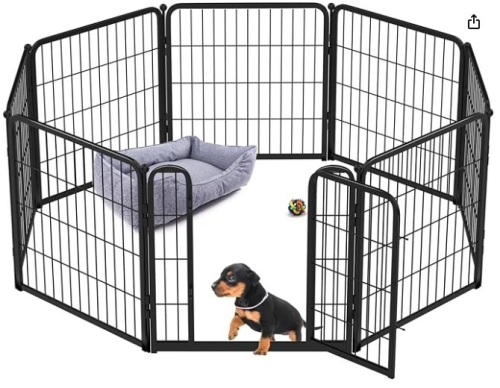 FXW Homeplus Dog Playpen Designed for Indoor Use, 24" Height for Puppy and Small Dogs│Patented 8 panel black $79.99 - Lot 32
