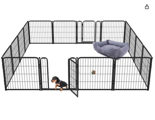 FXW Homeplus Dog Playpen Designed for Indoor Use, 24" Height for Puppy and Small Dogs│Patented black 16 panel $149.99 - Lot 30