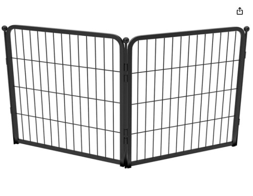 FXW Homeplus Dog Playpen Designed for Indoor Use, 2 Add-on Panels, 24" Height for Puppy and Small Dogs│Patented black $39.99 - Lot 318