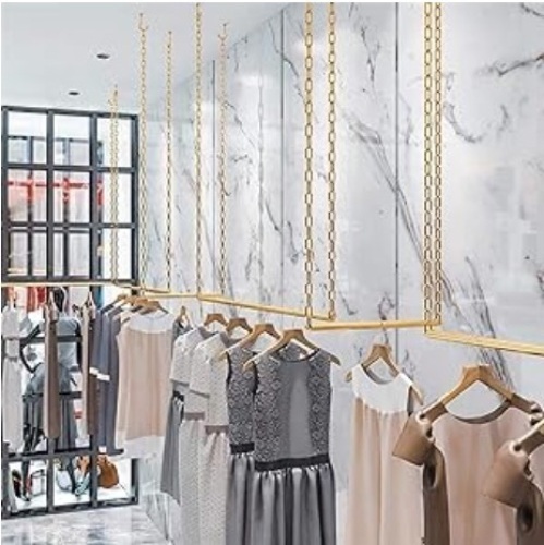 2 Pcs Adjustable Height Creative Chain Clothing Hanging Racks-black - Lot 331