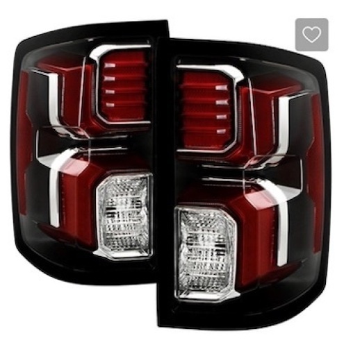 2018 Chevy Silverado black/red factory style plus led tail lights - Lot 158