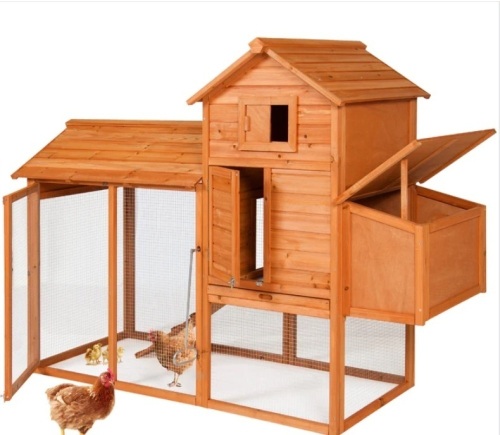Multi-Level Wooden Chicken Coop - 80in - Lot 371