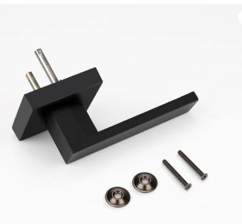 Probrico Matte Black Dummy Door Levers Interior Door Handles, Heavy Duty Levers for Closet, Non-Turning Reversible Levers for Left Right Handed Doors,8 Pack(Contractor Pack) - Lot 442