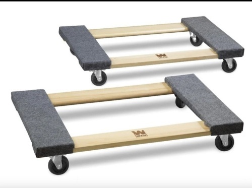 WEN 721830 1320-Pound Capacity 18-by-30-Inch Hardwood Mover’s Dolly, 2-Pack - Lot 414