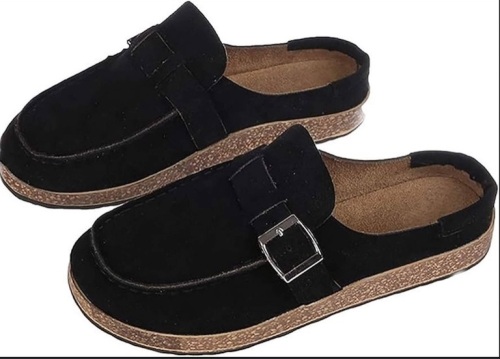 Womens suede slip ons size 39 - Lot 449
