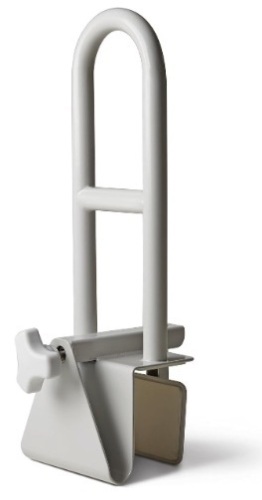 Medline Bathtub Safety Grab Bar, Handle Clamps on to Side of Bathtub Shower, Medical Tub Rail for Bathrooms is Great Elderly or After Surgery - Lot 424