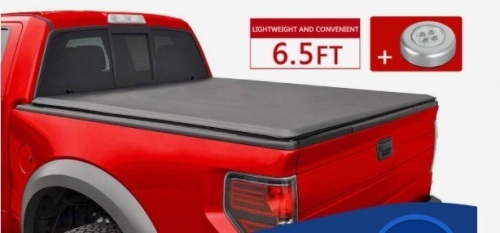 6.5FT Bed Vinyl Soft Roll-up Tonneau Cover For 14-19 Chevy Silverado GMC Sierra - Lot 431