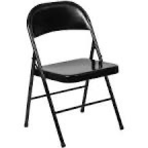 Set of Two Black Folding Chairs - Lot 4699
