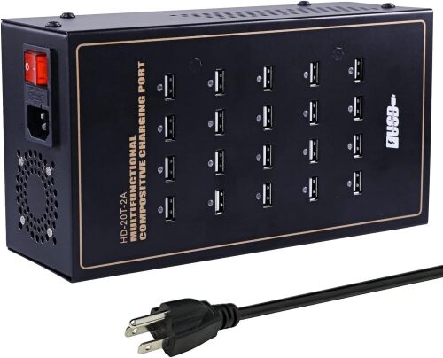 USB Charging Station, Cinlinso 20 Port 200W/40A - Lot 4804