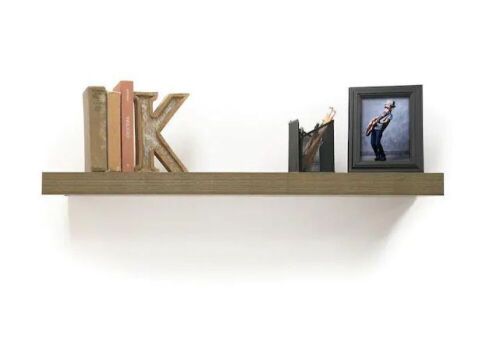 inPlace 48 in. W x 10.2 in. D x 2 in. H Driftwood Gray Oak Extended Size Floating Shelf  - Lot 209