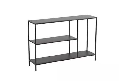 47 in Black Rectangular Metal Console Table  - Lot 219